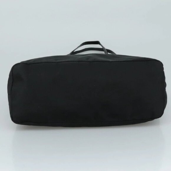 PRADA Hand Bag Nylon Leather Black Silver Auth 108371 - Picture 6 of 15